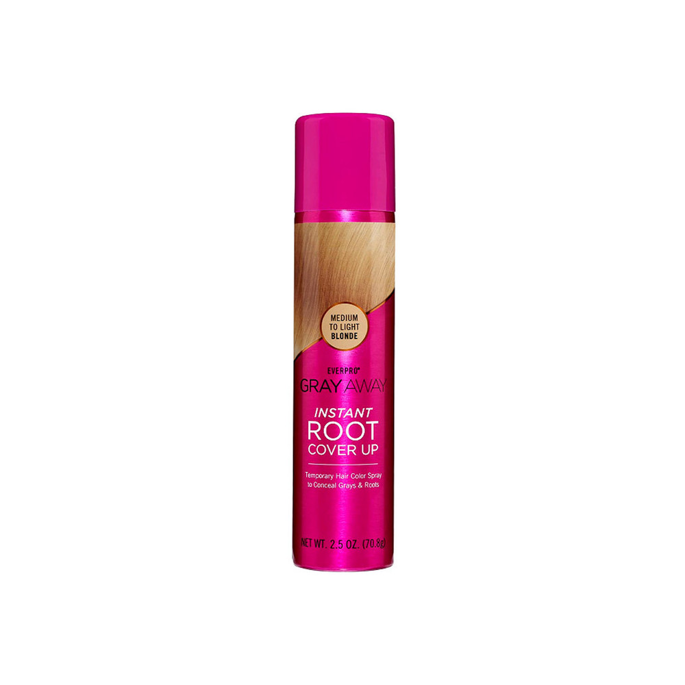 Everpro Gray Away Instant Root Cover Up Medium To Light Blonde Spray, Temporary Hair Color, 70.8g