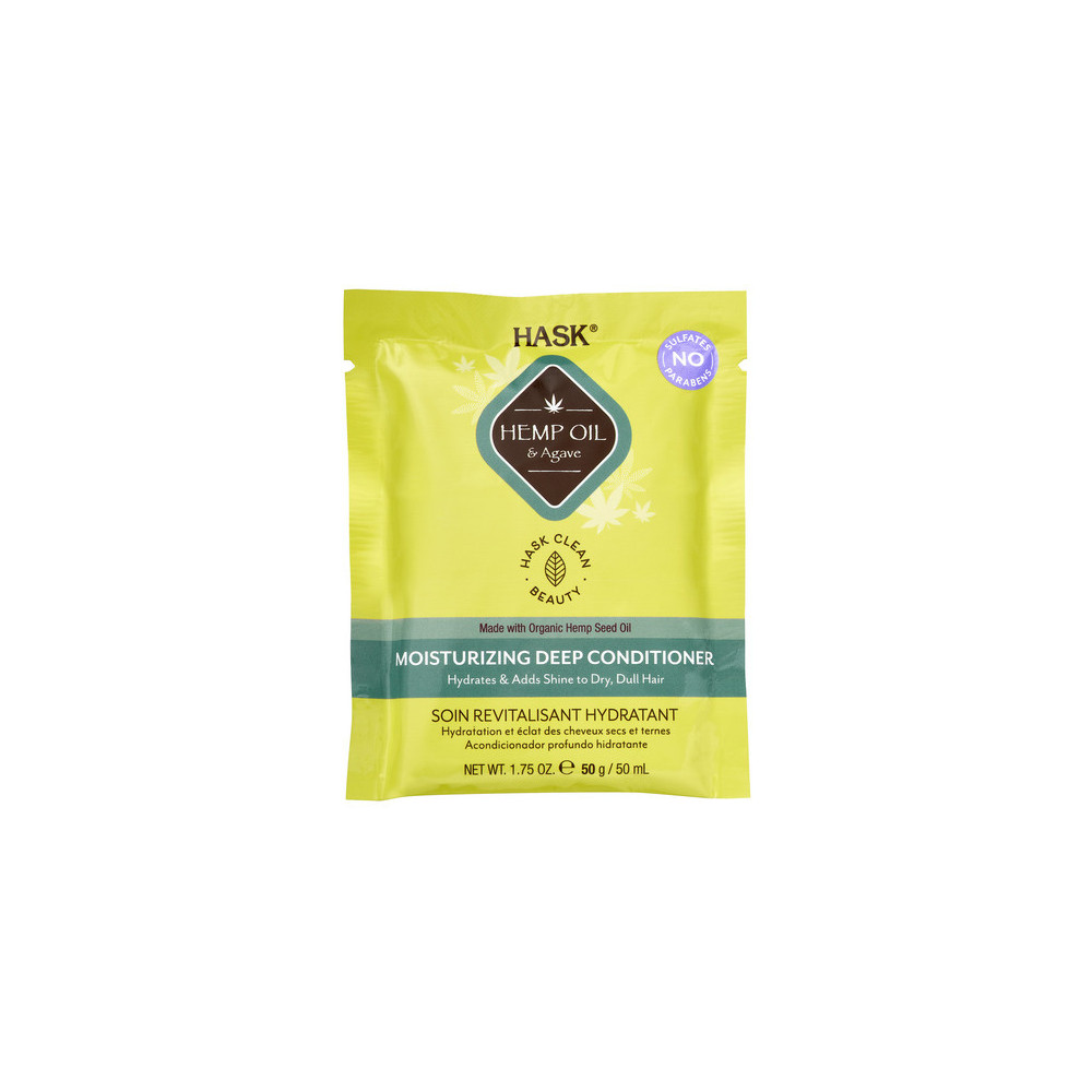 Hask Hemp Oil and Agave Moisturizing Deep Conditioner, 50g