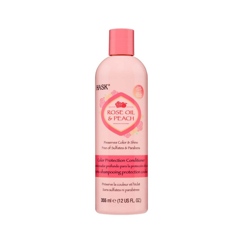 Hask Rose Oil And Peach Color Protection Conditioner, 355ml