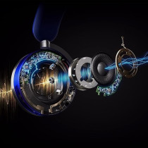 Dyson Zone WP01 Headphone, Air Purification, Advanced Noise Cancellation, Touch And Voice Control, Built-In Accelerometer, Beamforming And Noise-Cancelling Microphones, WP01, Blue, 1 Year Warranty