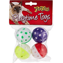 Mikki Pet Love Jingle Balls Toy For Cats, Pack Of 4