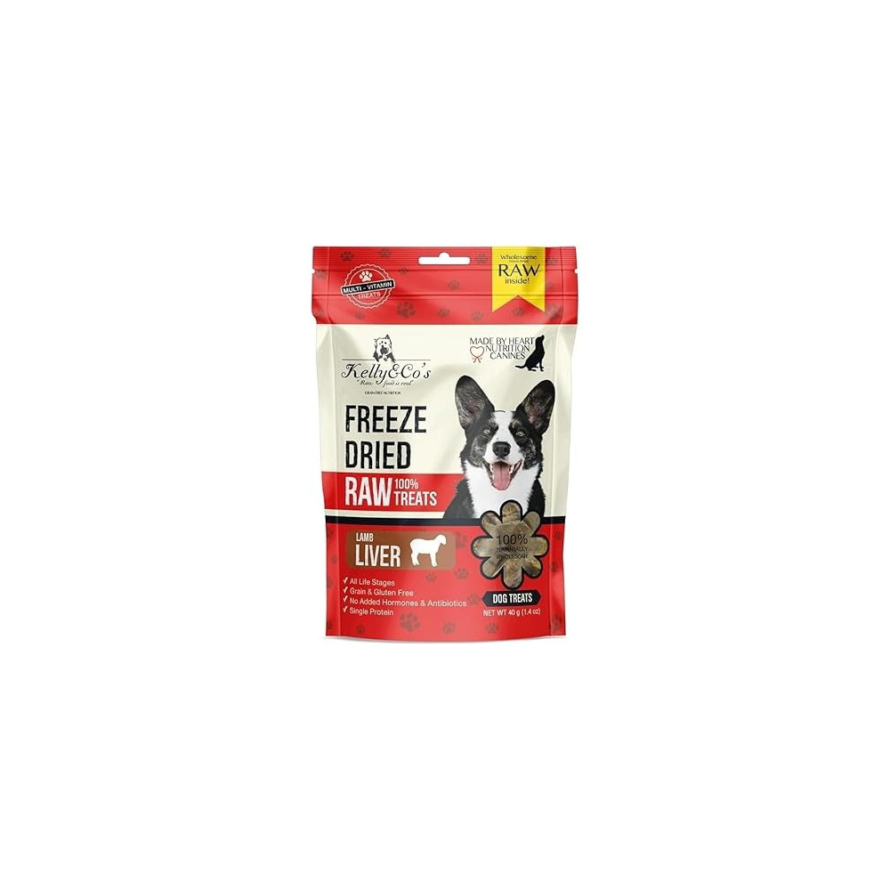 Kelly & Co's Single Ingredient Freeze-Dried Lamb Liver For Dog, 40 Gram