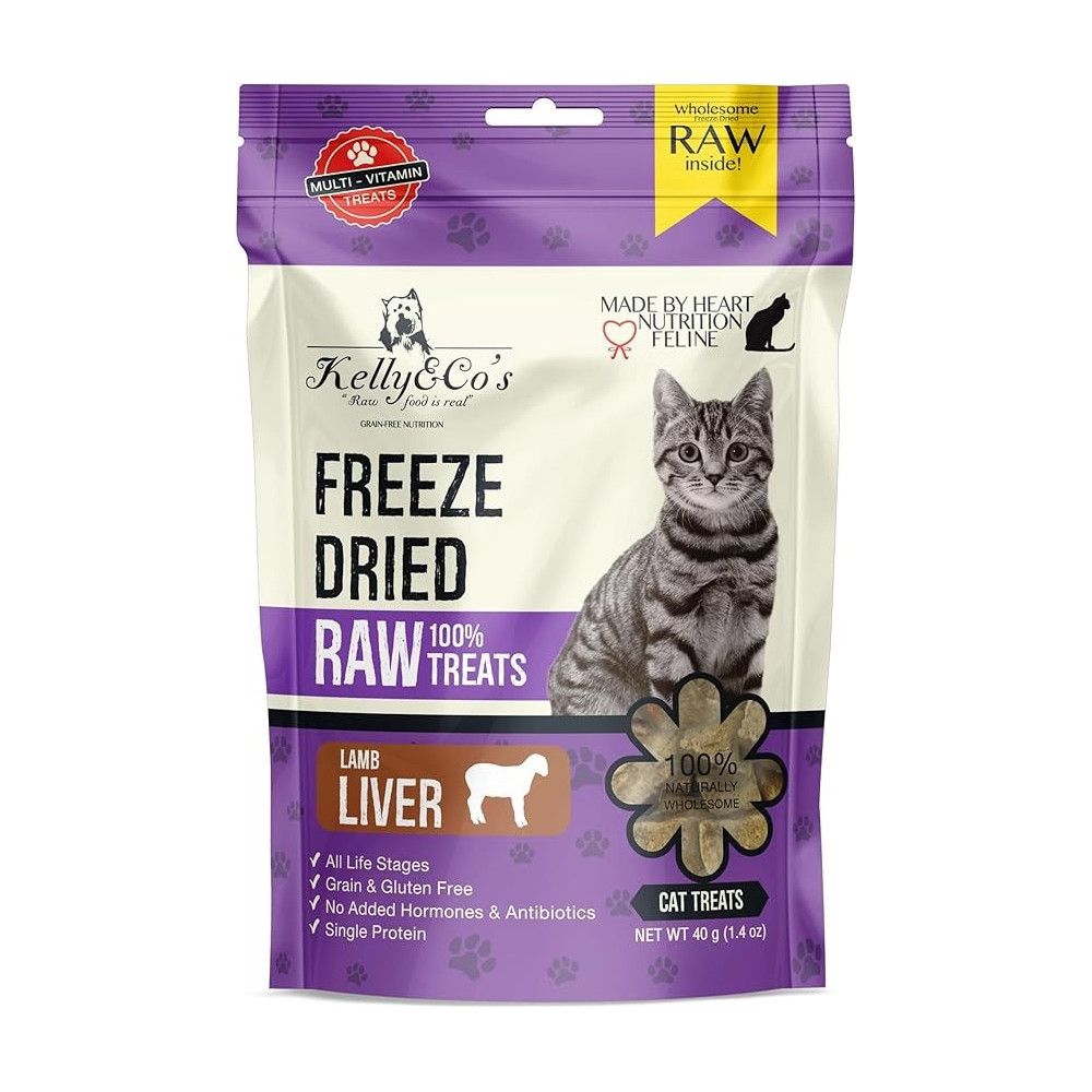 Kelly & Co's Single Ingredient Freeze-Dried Lamb Liver For Cat, 40 Gram