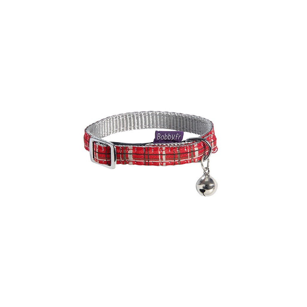 Bobby Kilt Traditional Smart Cat Collar With Bell, Red Colour