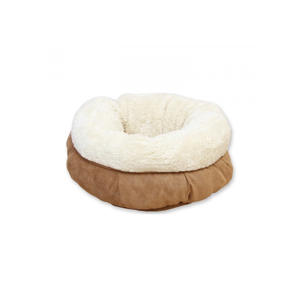 All For Paws Cat Bed Lambswool Donut Shape, Tan