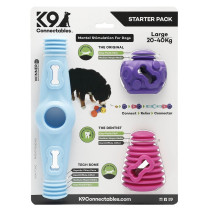 K9 Connectables Large Starter Pack For Dogs, Blue/Purple/Pink