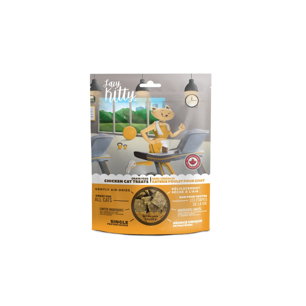 Lazy Kitty Air-Dried Grain-Free Cat Treats Chicken Recipe, 85 Gram
