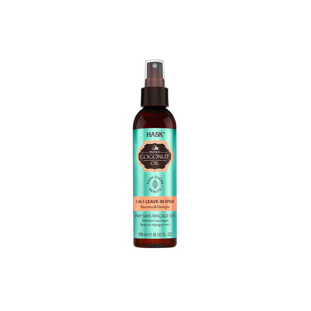 Hask Coconut Oil 5 In 1 Leave In Hair Spray, Nourishes And Detangles, 175ml