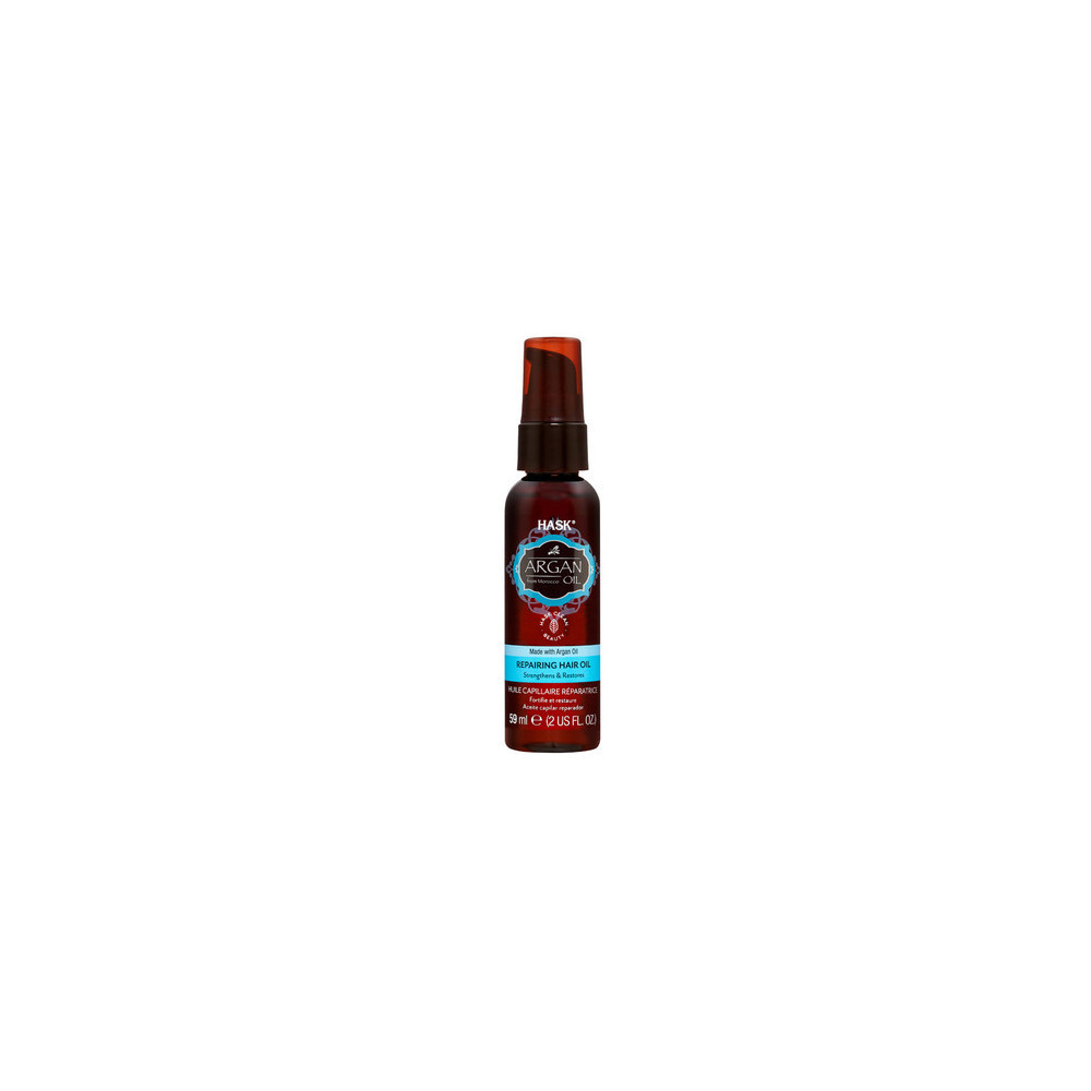 Hask Argan Oil Repairing Shine Hair Oil, Strengthens And Restores Hair, 59ml