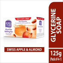 Boroplus Glycerine Bathing Bar With Swiss Apple And Almond Oil 125g x 5