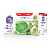 Boroplus Glycerine Bathing Bar With Olive & Aloe Vera 125g x 5