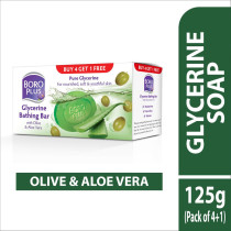 Boroplus Glycerine Bathing Bar With Olive & Aloe Vera 125g x 5
