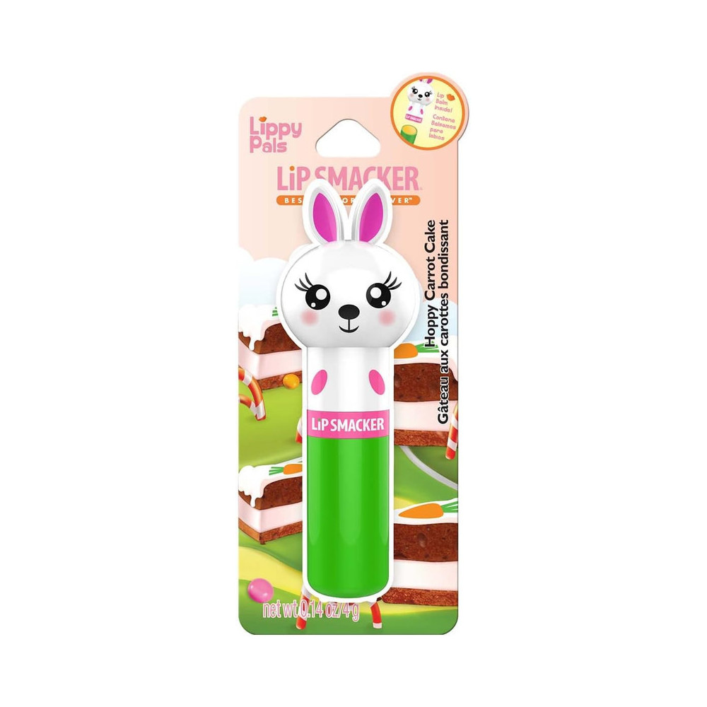 Lip Smacker Lippy Pals Bunny Single Blister Lip Balm, Hoppy Carrot Cake, 4g
