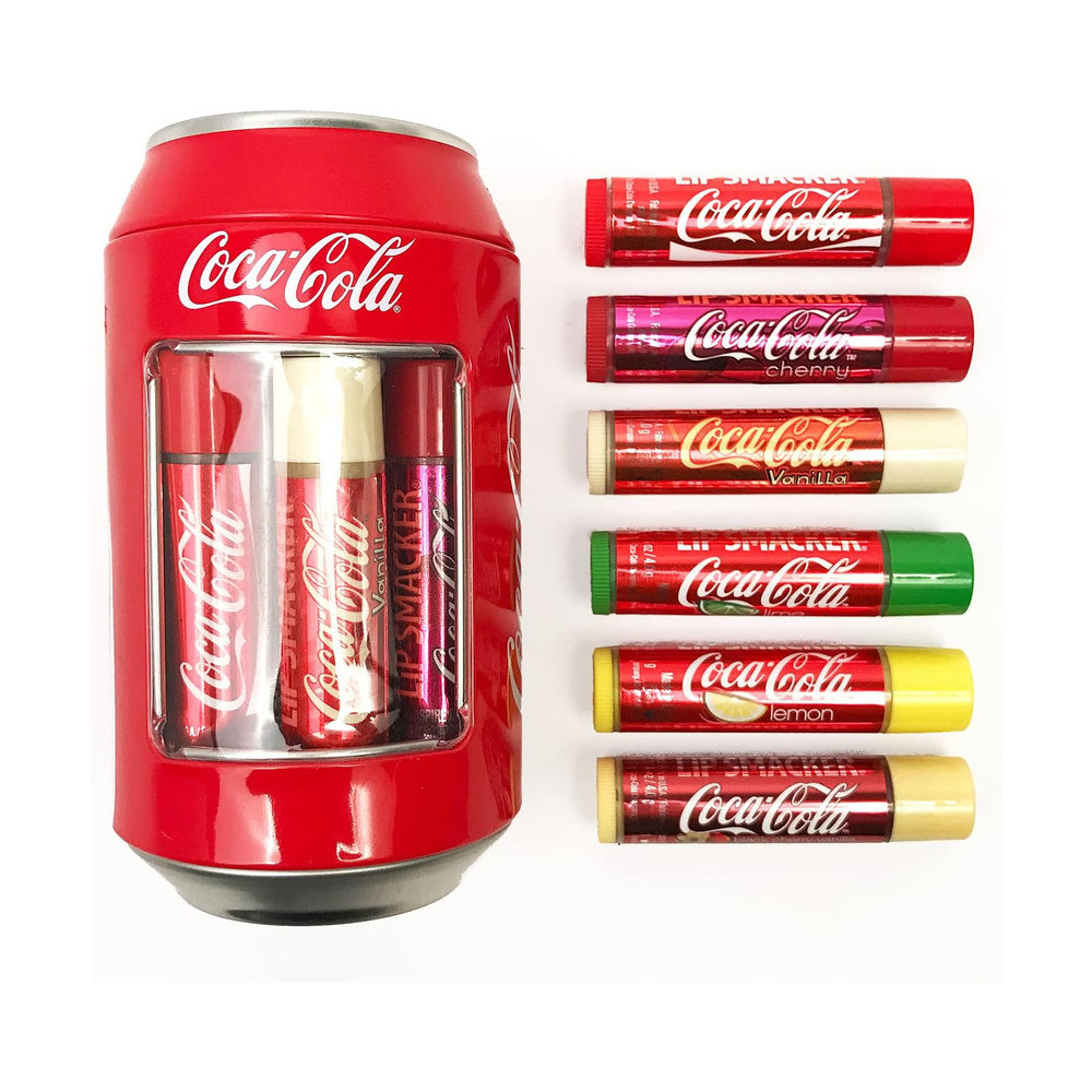 Lip Smacker Coca Cola Classic Can Tin Lip Balm Box Pack Of 6 Pcs