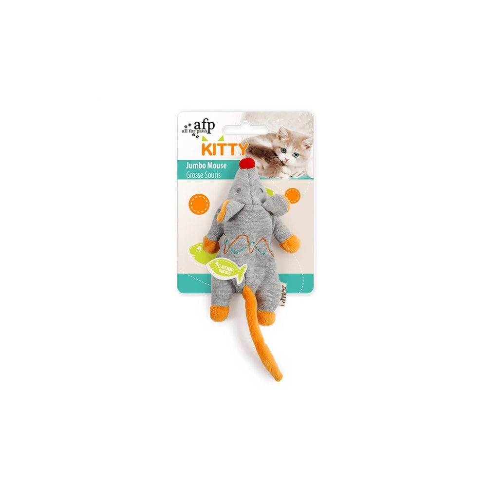 All For Paws Kitty Jumbo Mouse, Grey