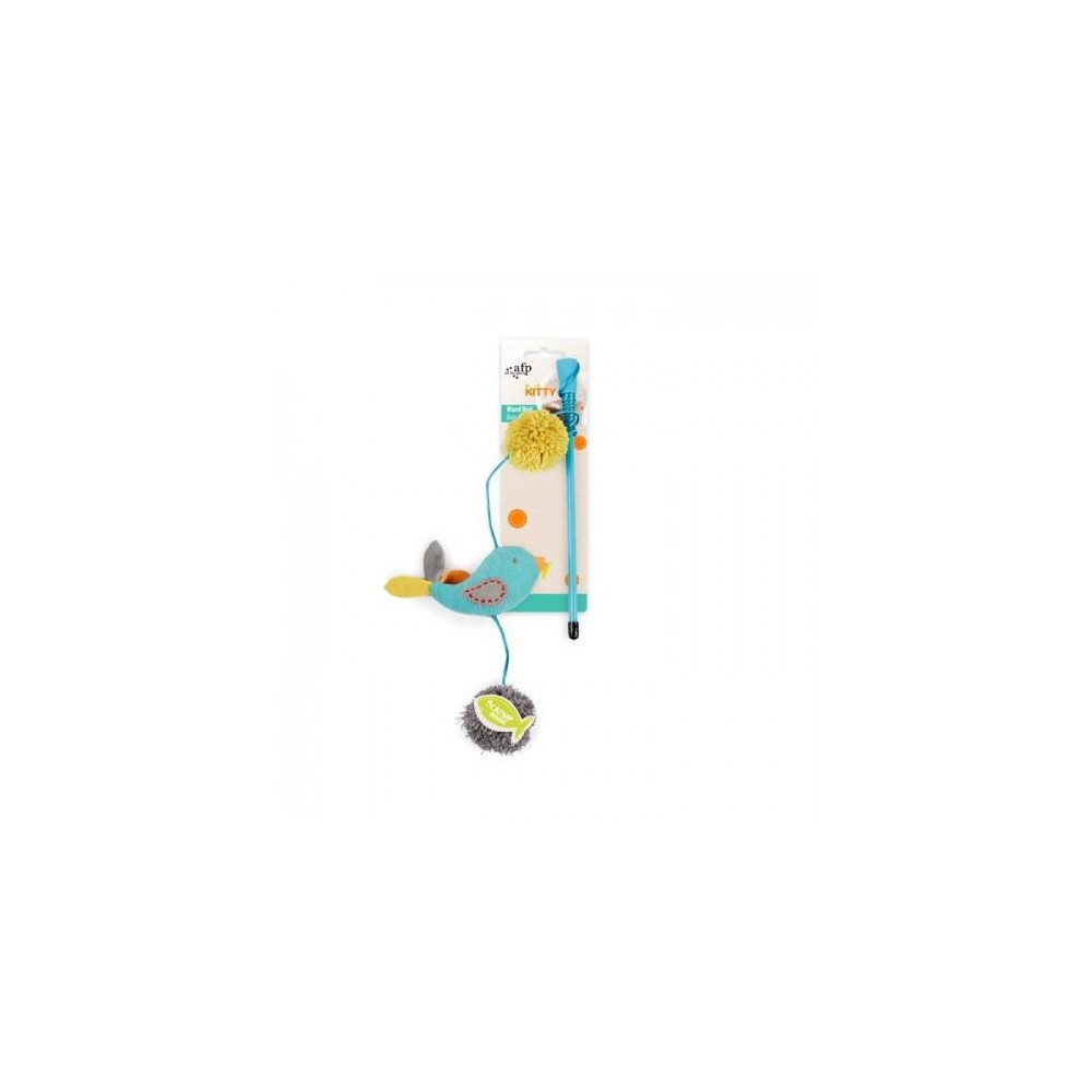 All For Paws Kitty Wand Bird Turquoise, Blue