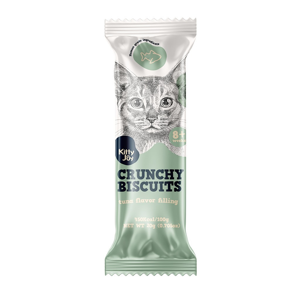 Kitty Joy Crunchy Biscuits With Tuna Flavour Filling Cat Treats, 20 g