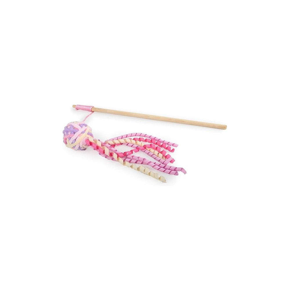 All For Paws Knotty Habit Woolly Cat Toy, Pink