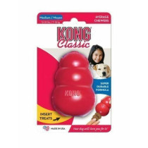 Kong Classic Durable Natural Rubber Dog Toy, Red, Medium