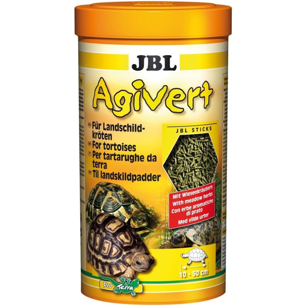 Jbl Agivert Tortoise Food For Tortoises Measuring 10-50 Cm, 1 L