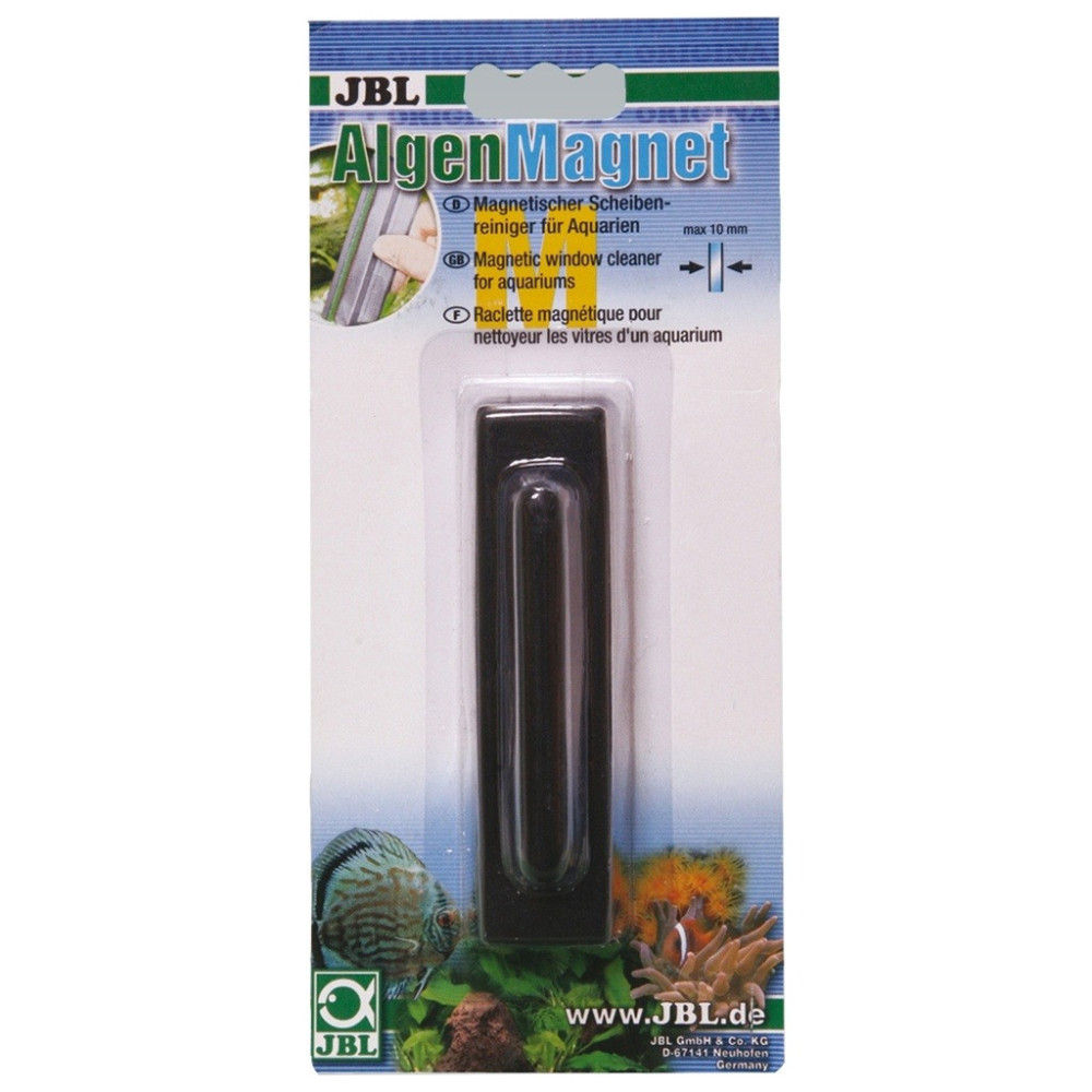 Jbl Algae Magnet M, Magnetic Glass Cleaner For Aquarium Panes, Black