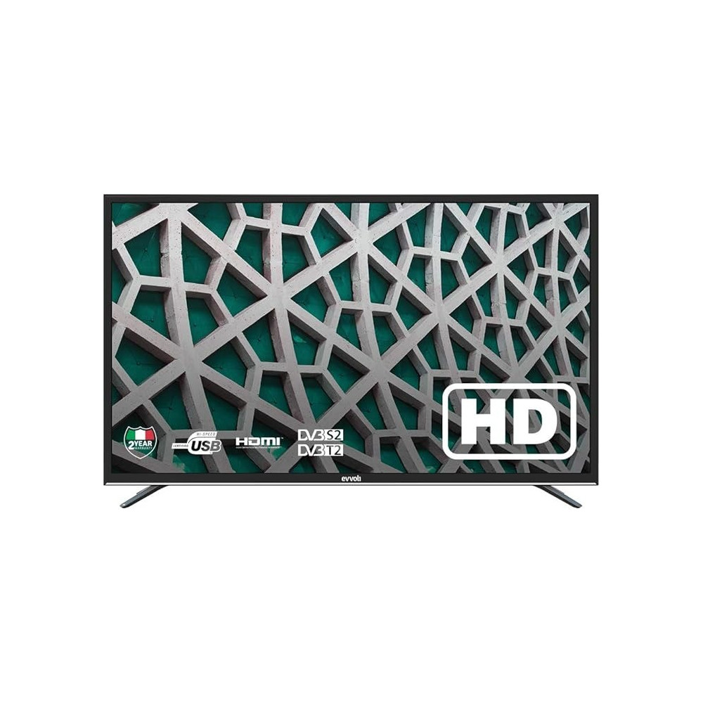 Evvoli 32-Inch HD LED Standard TV With Built In Receiver, 32EV100D