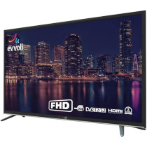 Evvoli 43-Inch Full HD LED TV With Built In Receiver, 43EV100D, Black