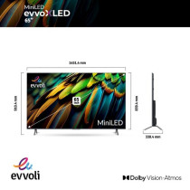Evvoli 4K QLED Android Television 75inch, 75EV350QA, Black