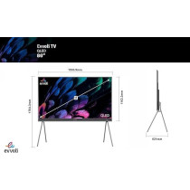 Evvoli 86-Inch 4K QLED Android Smart Tv With Bulit in Evvo Sound bar, 86EV600QA, Grey