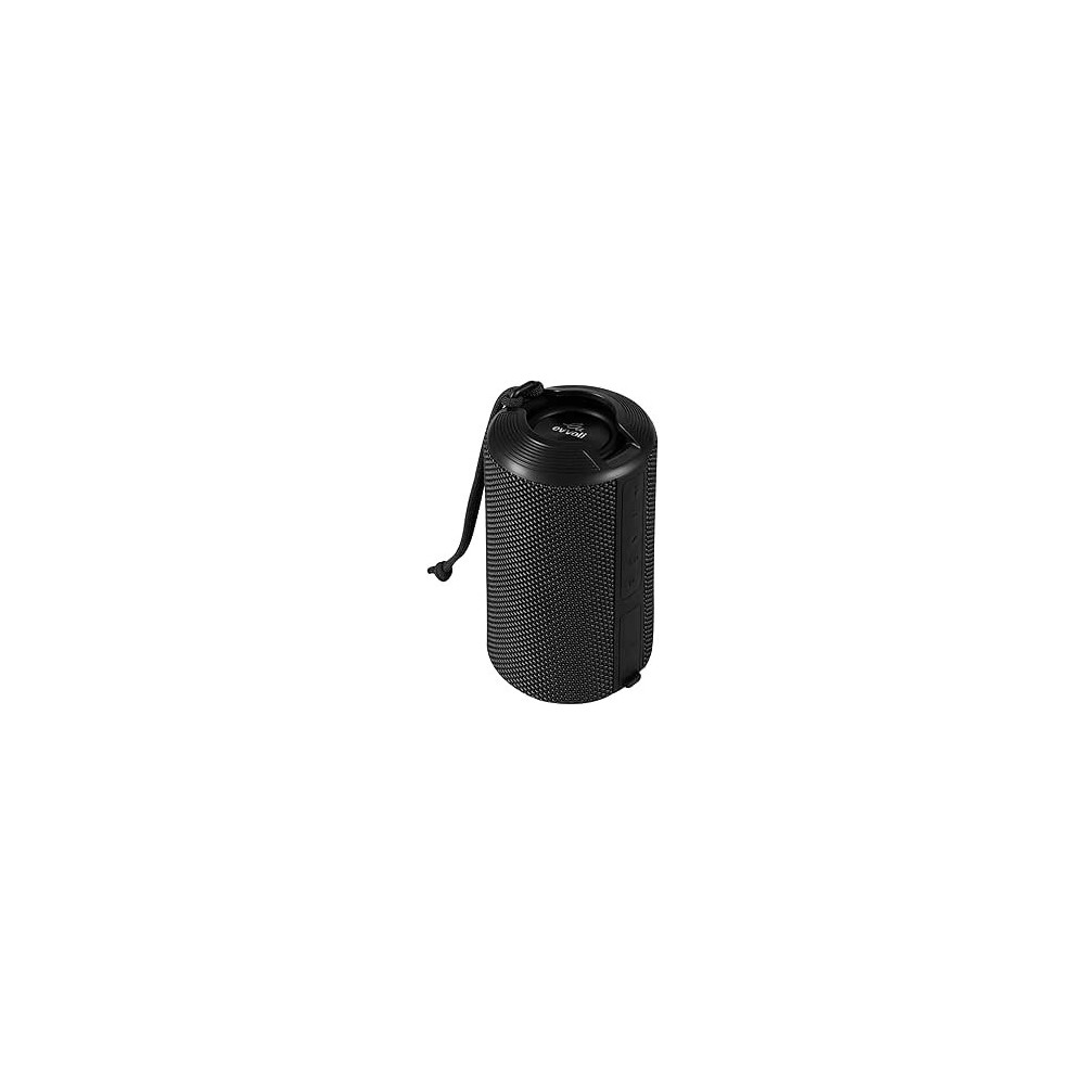 Evvoli 10 Watts Water-Resistant Indoor And Outdoor Bluetooth Speaker With a Built-in Microphone, EVAUD-MB10A, Black