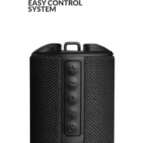 Evvoli 10 Watts Water-Resistant Indoor And Outdoor Bluetooth Speaker With a Built-in Microphone, EVAUD-MB10A, Black