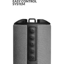 Evvoli 10 Watts Water-Resistant Indoor And Outdoor Bluetooth Speaker With a Built-in Microphone, EVAUD-MB10AG, Grey
