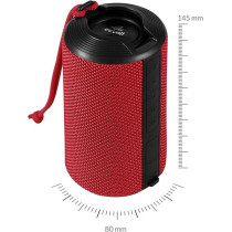 Evvoli 10 Watts Water-Resistant Indoor And Outdoor Bluetooth Speaker With a Built-in Microphone, EVAUD-MB10AR, Red