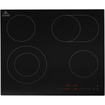 Evvoli Ceramic Hob with Touch Pannel Controls, 4 cooking zones, 60cm, Black, EVBI-CH604B