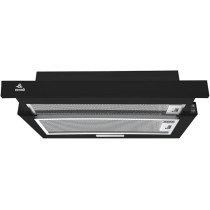 Evvoli Under Cabinet Built-in Cooker Hood With 2 Speed Exhaust Fan Slim Kitchen Over Stove Vent, Reusable Filter, LED Lights, EVBI-H60B, Black