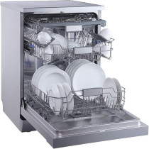 Evvoli Free Standing Dishwasher 7 programs 14 Place Setting, 3 Rack Levels, High Energy Efficiency, Quiet, Silver, EVDW-143MS