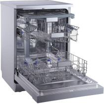 Evvoli Free Standing Dishwasher 7 programs 14 Place Setting, 3 Rack Levels, High Energy Efficiency, Quiet, Silver, EVDW-143MS