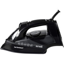 Evvoli 2800W Steam Iron With Ceramic Soleplate Auto Shut-Off With Anti-Drip, Black, EVIR-5MB