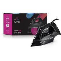 Evvoli 2800W Steam Iron With Ceramic Soleplate Auto Shut-Off With Anti-Drip, Black, EVIR-5MB