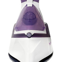 Evvoli Steam Iron 2800W With Ceramic Soleplate Auto Shut-Off With Anti-Drip, White with Purple, EVIR-5MP