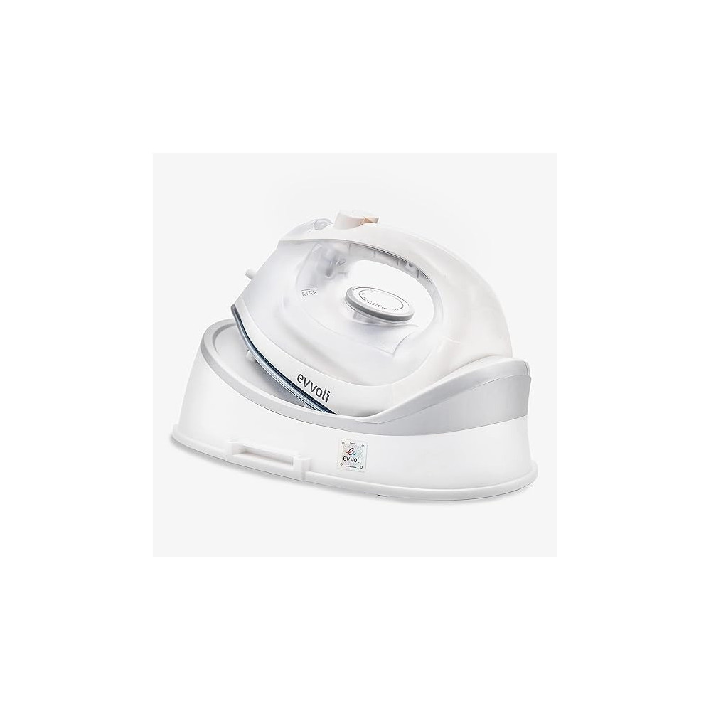 Evvoli Cordless Steam Iron With Ceramic Soleplate, 1600W, EVIR-CS1600P, White