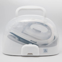 Evvoli Cordless Steam Iron With Ceramic Soleplate, 1600W, EVIR-CS1600P, White