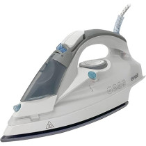 Evvoli Steam Iron 2400W With Ceramic Soleplate Auto Shut-Off With Anti-Drip,White, EVIR-H2400W