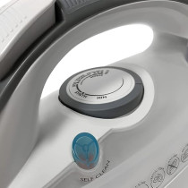 Evvoli Steam Iron 2400W With Ceramic Soleplate Auto Shut-Off With Anti-Drip,White, EVIR-H2400W