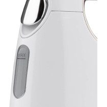 Evvoli Portable Steam Iron With 8 Streaming Holes, Base Stand, 2mm Thick Non-Stick Ceramic Soleplate, 1000W - EVIR-PGS1000G, White