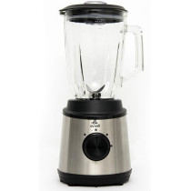 Evvoli Blender 1.5 liters with Glass Jar High Power Premium, Ice Crusher, 600W, 2 Speeds Operation, Stainless Steel, EVKA-BL15MB