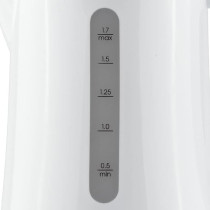 Evvoli Concealed Coil Electric Kettle With BPA Free Plastic And Removable Filter 1.7 Liters 2200W, White, EVKA-KE17LW