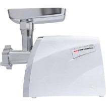 Evvoli Meat Grinder, Meat Mincer And Sausage, Reverse Function, Digital Switches With Alarm System, 1600W, White, EVKA-MG1600W