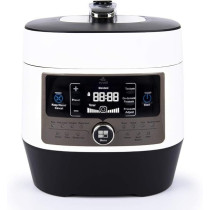 Evvoli 14 In 1 Multi-Use Programmable Pressure Cooker 5 Litter 900W 14 Programs Digital LED Display 24 Hours Preset Timer White EVKA-PC5014B