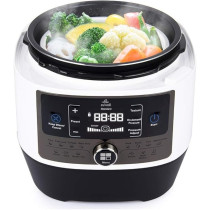 Evvoli 14 In 1 Multi-Use Programmable Pressure Cooker 5 Litter 900W 14 Programs Digital LED Display 24 Hours Preset Timer White EVKA-PC5014B